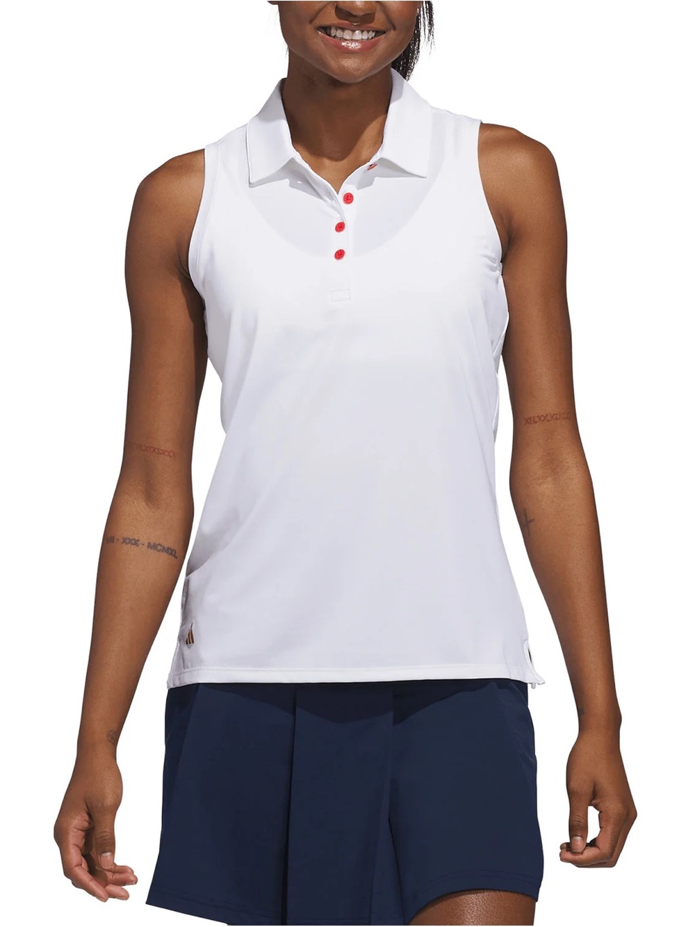 Adidas Golf Women's Ultimate365 Solid Sleeveless Polo ShirtGolf Shirt